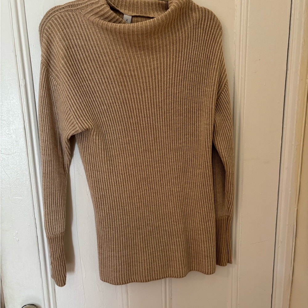 Cozy Tan Ribbed Sweater